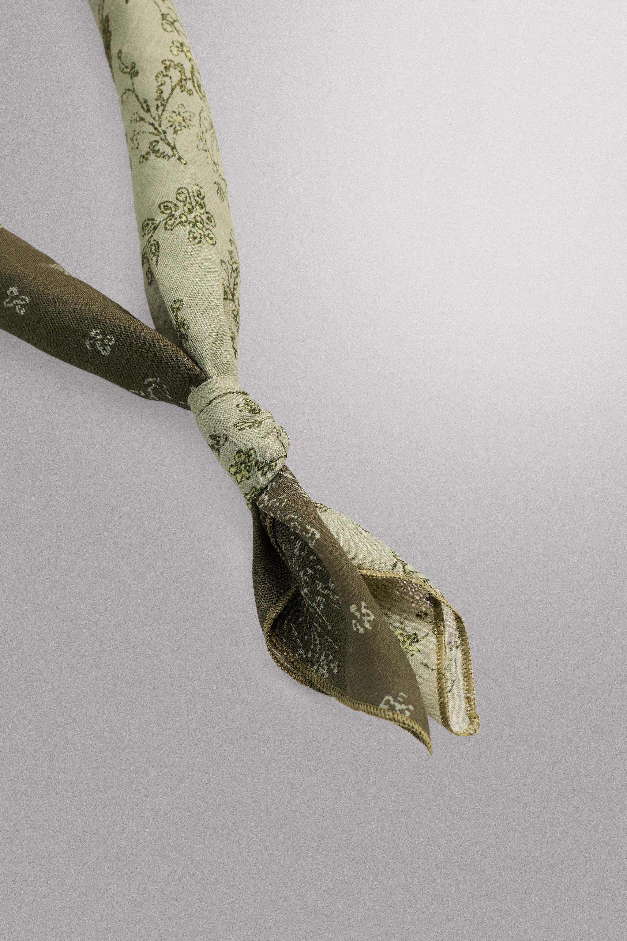 RAMIE-COTTON PATCHWORK BANDANA